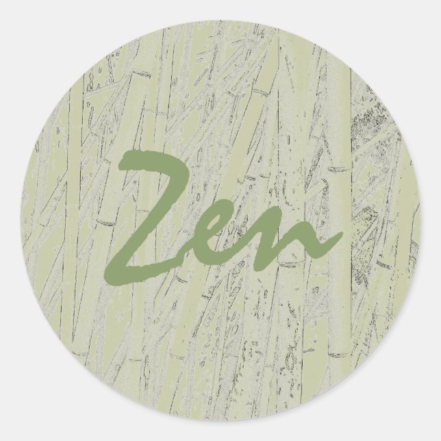 'Zen Bamboo' Stickers (Vorderseite)
