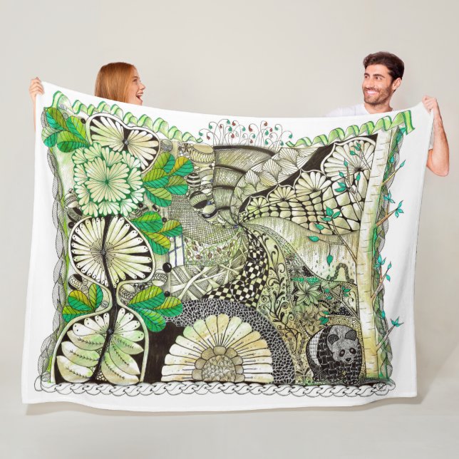 Zen Bamboo und Panda Blanket Fleecedecke (Beispiel)