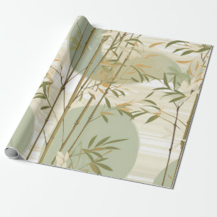 Zen-Bambuswald Botanisches Muster (3) Geschenkpapier