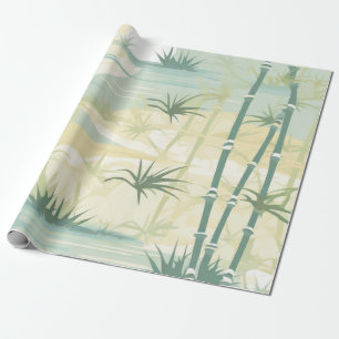 Zen-Bambuswald Botanisches Muster (5) Geschenkpapier
