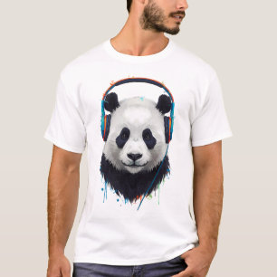 Zen Beats – Abstrakter Panda im Farbfluss T-Shirt