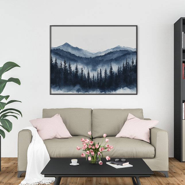Zen Bergwald Minimalistische Wandkunst Poster (Von Creator hochgeladen)