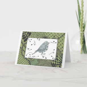 Zen Bird Jeden Anlass Gruß / Note Card Karte