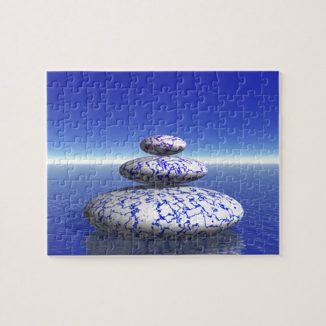 Zen-blaue lila puzzle (Horizontal)