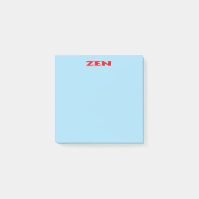 Zen-blaue Notizblöcke Post-it Klebezettel (Vorderseite)