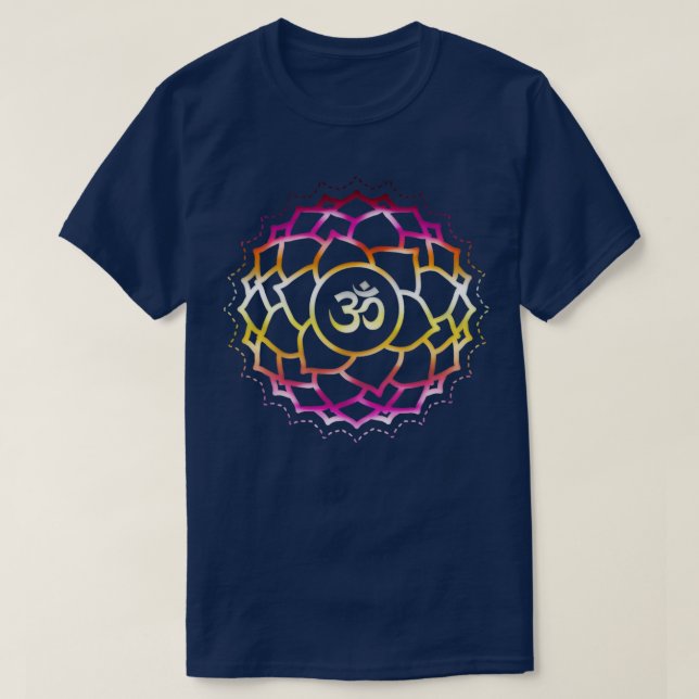 Zen Blume ChakraOm Buddhismus Balance T-Shirt (Design vorne)