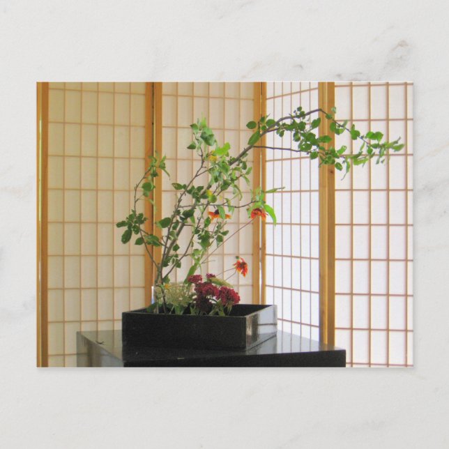 Zen-Blumenanordnung Postkarte (Vorderseite)