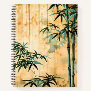 Zen Botanische Natur Bambuswald Notizbuch