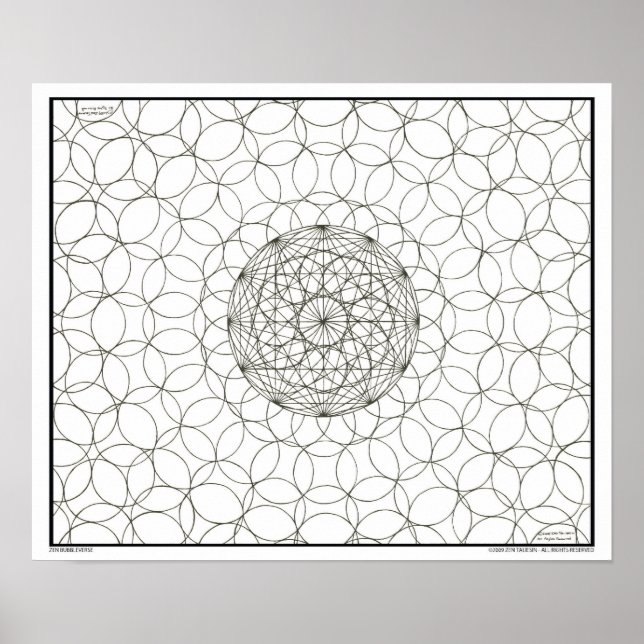 Zen Bubbleverse Coloring Poster (Vorne)