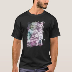 *~* Zen Buddha Blume Pastell Black Men T-Shirt
