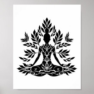 Zen-Buddha-Buddhistische Spiritualität Meditation Poster