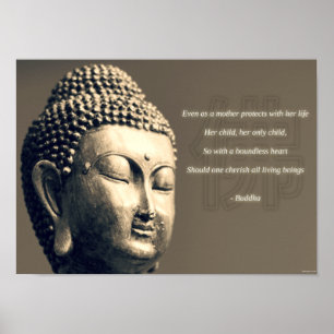 Zen Buddha Cherish Mutter Zitat Inspiration Poster