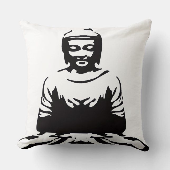 Zen Buddha Dekorative Throw Kissen (Vorderseite)