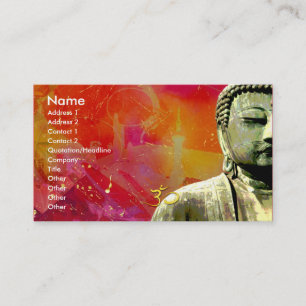 Zen-Buddha-Geschäftskarte, urbanisiert Visitenkarte