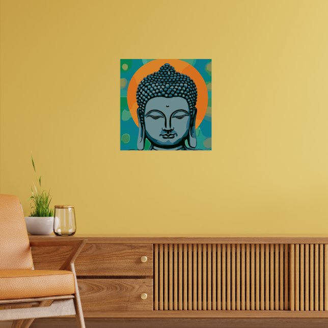 Zen Buddha Head Poster (Wohnzimmer 2)