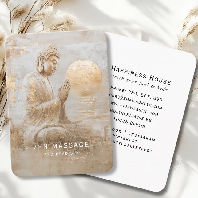Zen Buddha Healing Spa Visitenkarte (Zen Buddha Healing Spa Business Card)
