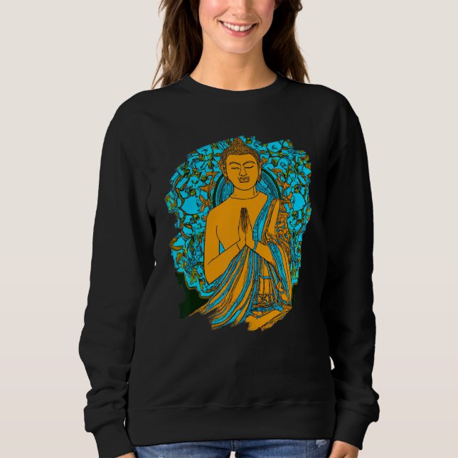 Zen Buddha Mandala Spiritual Asian Style Meditatio Sweatshirt (Vorderseite)