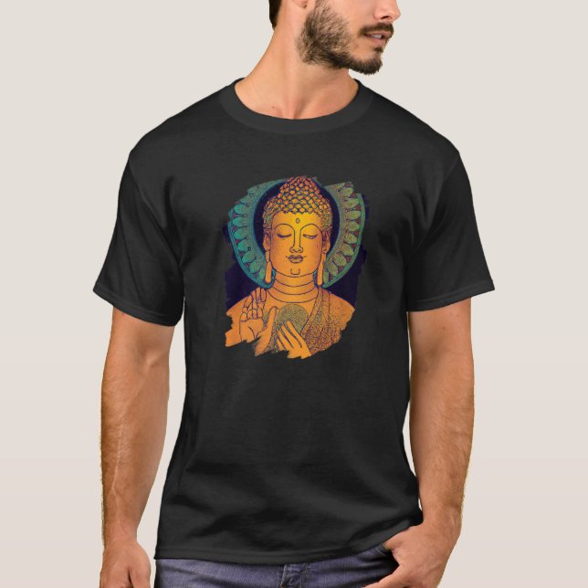 Zen Buddha Mandala Spirituelle Meditation im asiat T-Shirt (Vorderseite)