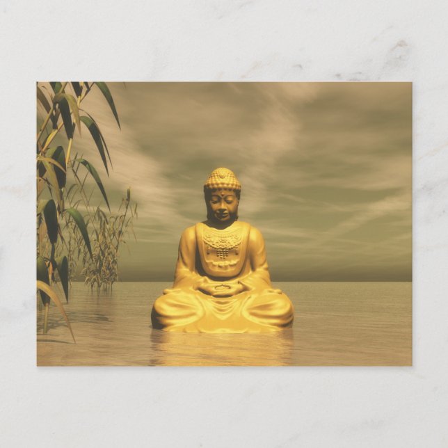 Zen Buddha Meditation Postkarte (Vorderseite)