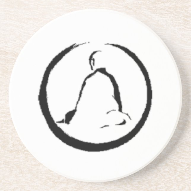 Zen Buddha Meditation Sandstone Untersetzer (Vorne)