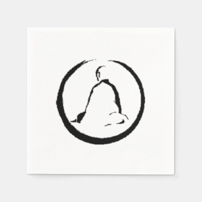 Zen Buddha Meditationspapier Napkins Serviette (Vorderseite)