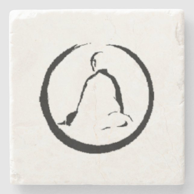 Zen Buddha Meditationsstein Untersetzer (Vorderseite)