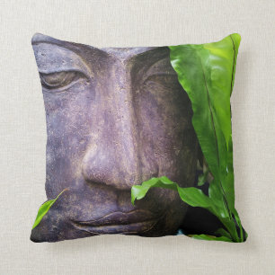 Zen-Buddha-Serenity-Garten grüne Blätter Kissen