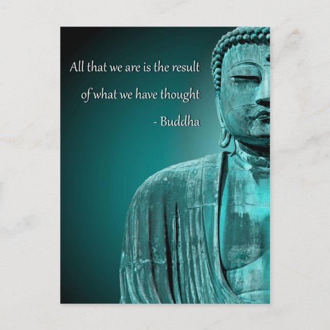 Zen Buddha Zitat Inspiration Spirituell Postkarte (Vorderseite)