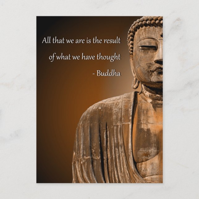 Zen Buddha Zitat Inspiration spirituelle Gedanken Postkarte (Vorderseite)