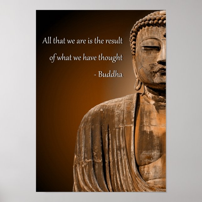 Zen Buddha Zitat Inspiration spirituelles Poster (Vorne)