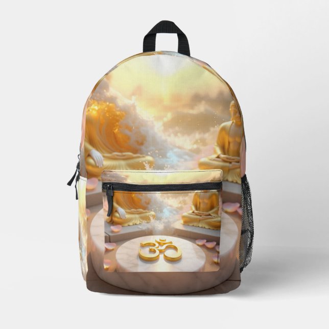 ZEN - BUDDHISM - OM BEDRUCKTER RUCKSACK (Vorderseite)