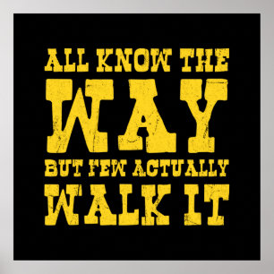 Zen Buddhism Spaghetti Western Style Poster