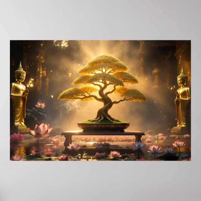 ZEN-BUDDHISMUS - BONSAI-BAUM - Poster (Vorne)