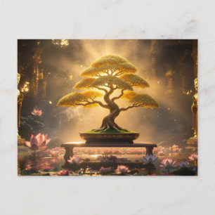ZEN-BUDDHISMUS - BONSAI-BAUM - POSTKARTE