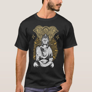 Zen Buddhismus Mandala Spirituell Buddhist Elephan T-Shirt