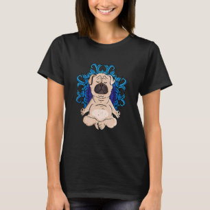 Zen Buddhismus Meditation Hund Yoga Mops T-Shirt