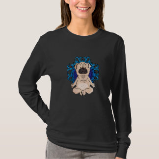 Zen Buddhismus Meditation Hund Yoga Mops T-Shirt