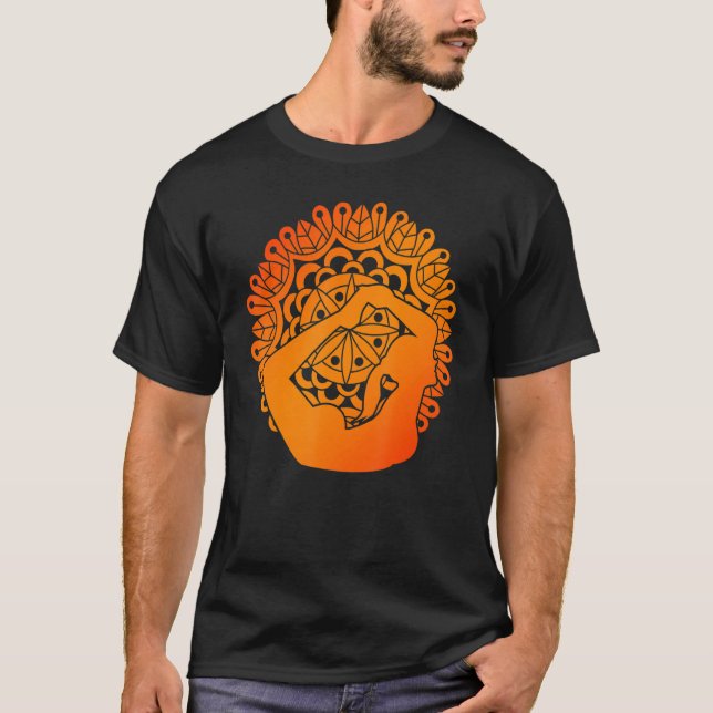Zen Buddhismus Spirituelle Mediation Mandala Yoga T-Shirt (Vorderseite)