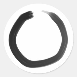 Zen Buddhist Enso Circle Runder Aufkleber