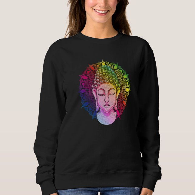 Zen Buddhist Mantra Colorful Mandala Zen Buddhism  Sweatshirt (Vorderseite)
