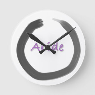 Zen-buddhistische Enso-Zirkel Runde Wanduhr