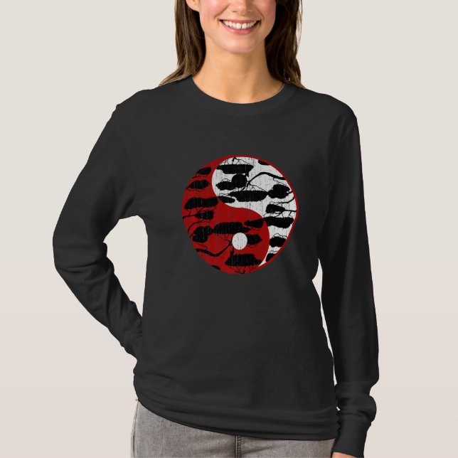 Zen buddhistische japanische Kultur Yin Yang Garde T-Shirt (Vorderseite)