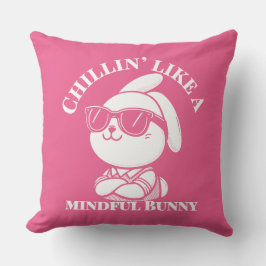 Zen Bunny Chill Mode Relaxation Decor Kissen
