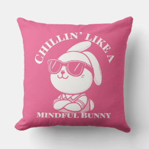 Zen Bunny Chill Mode Relaxation Decor Kissen