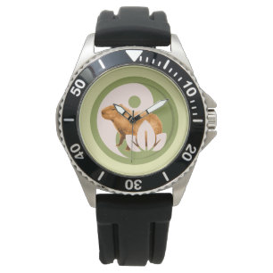 Zen Capybara Yin Yang Armbanduhr