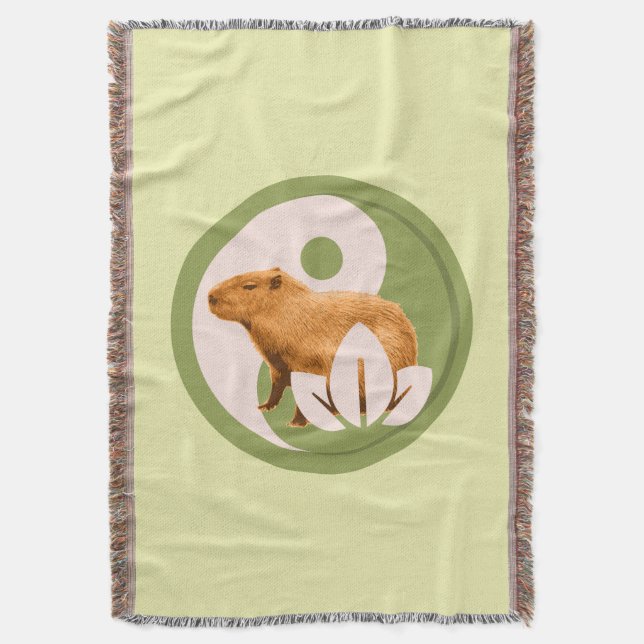 Zen Capybara Yin Yang Decke (Vorderseite Vertikal)