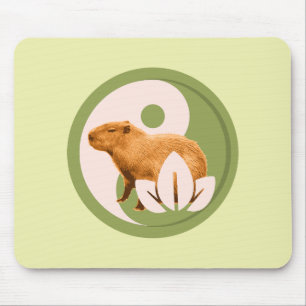 Zen Capybara Yin Yang Friedliche Natur Mousepad