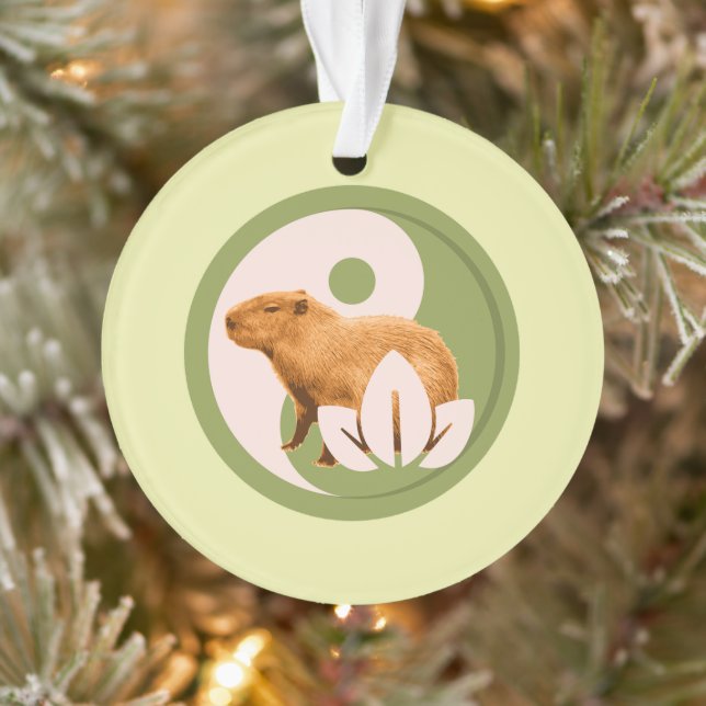 Zen Capybara Yin Yang Friedliche Natur Ornament (Baum)