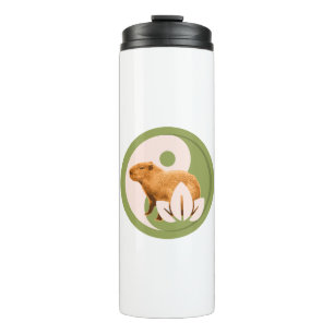 Zen Capybara Yin Yang Friedliche Natur Thermosbecher