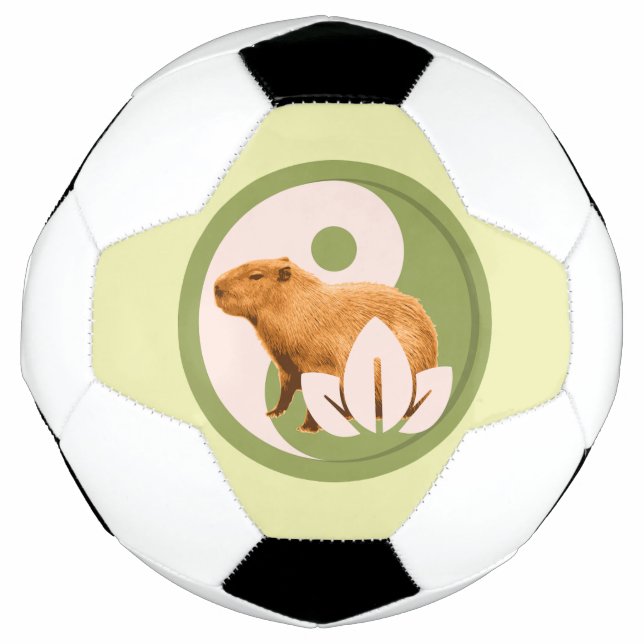 Zen Capybara Yin Yang Fußball (Vorderseite)